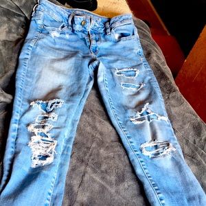 American eagle ripped jeans $30